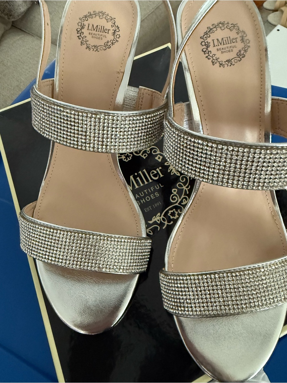 Silver Embellished Dress Heels